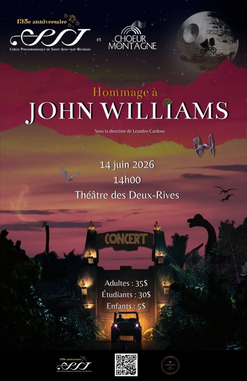 CPSJ - Affiche Concert Hommage à John Williams - 14 Juin 2026